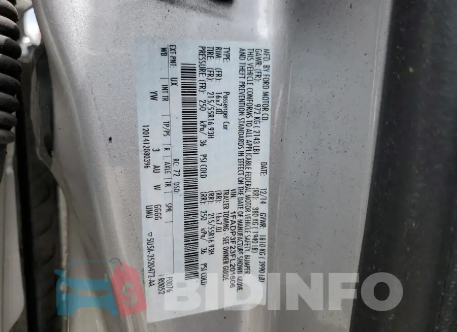 1FADP3F23FL201606 Photo# 13