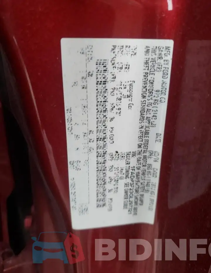 1FADP3F23GL297321 Photo# 12