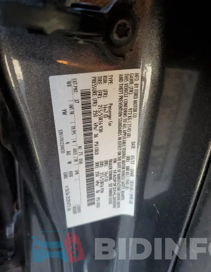 1FADP3F2XHL285698 Photo# 12