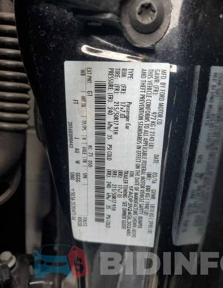1FADP3N24GL302480 Photo# 13