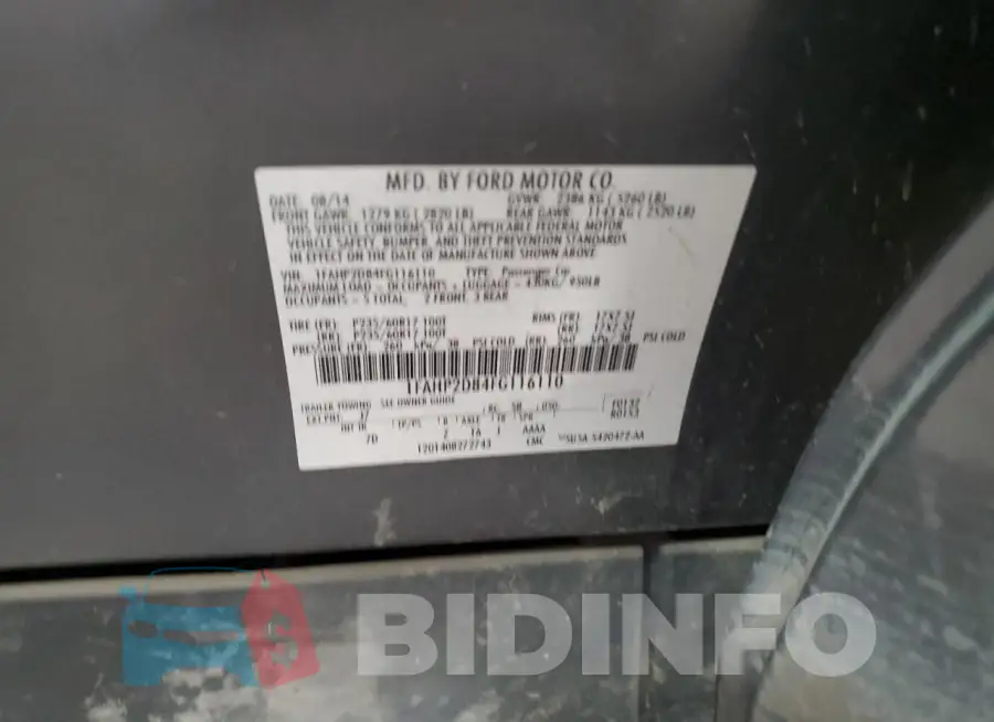 1FAHP2D84FG116110 Photo# 12