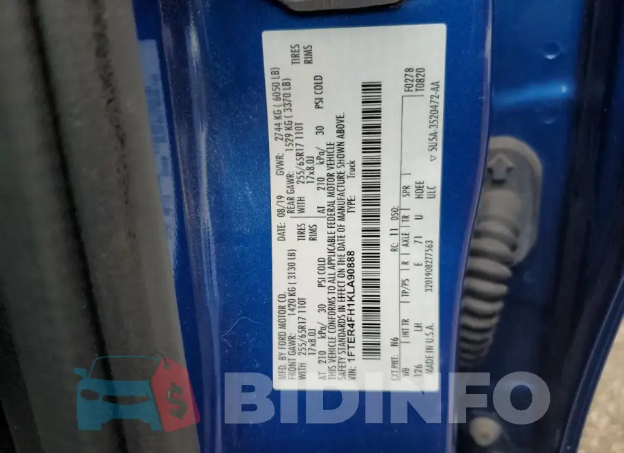 1FTER4FH1KLA90888 Photo# 12