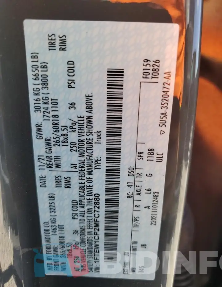 1FTEW1CP2MFC72880 Photo# 13