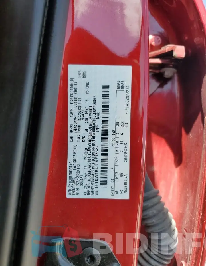 1FTEW1E41LKF15622 Photo# 12