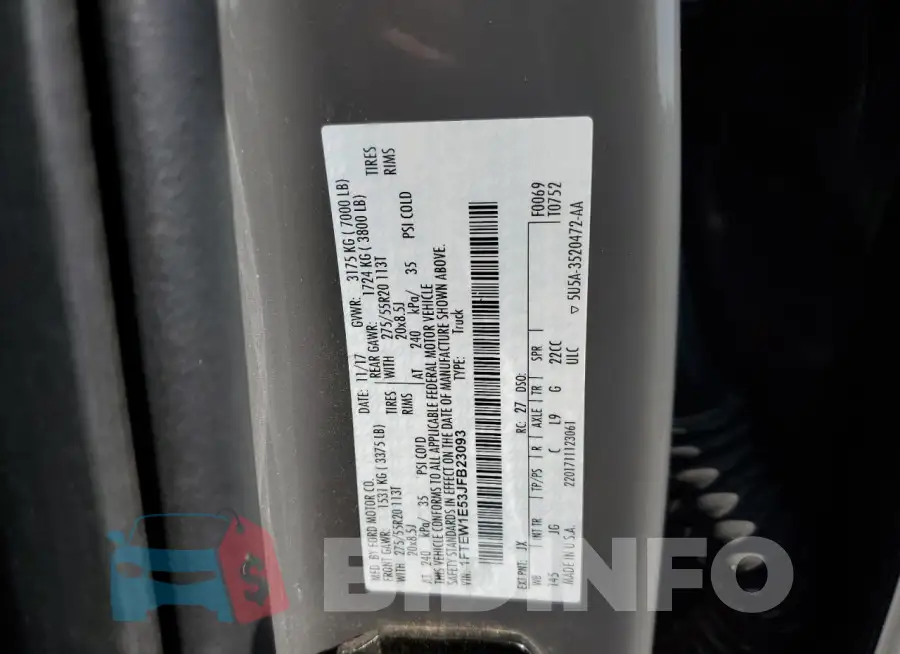 1FTEW1E53JFB23093 Photo# 12