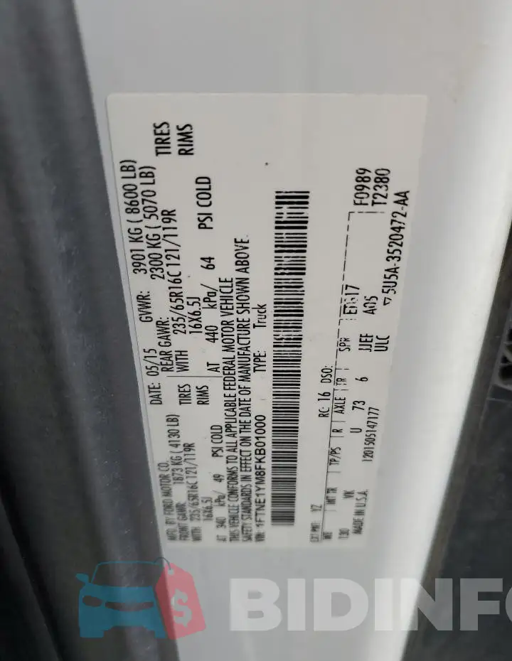 1FTNE1YM8FKB01000 Photo# 13