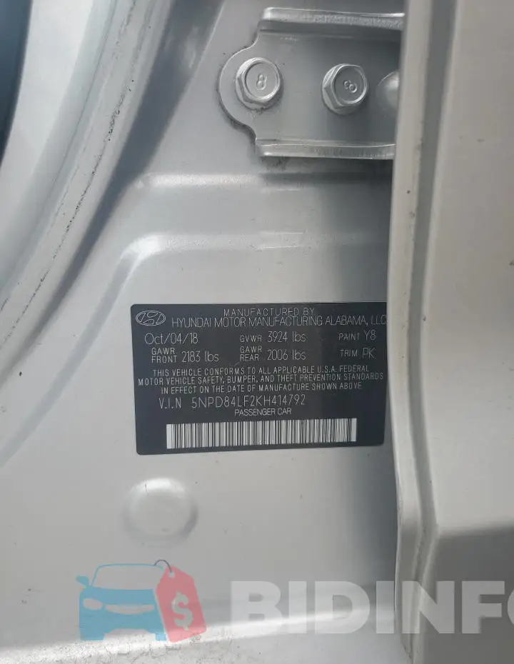5NPD84LF2KH414792 Photo# 12