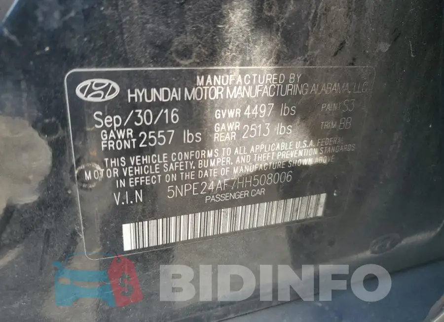 5NPE24AF7HH508006 Photo# 12