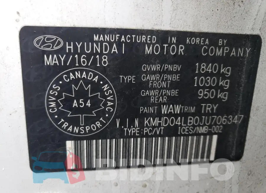 KMHD04LB0JU706347 Photo# 12