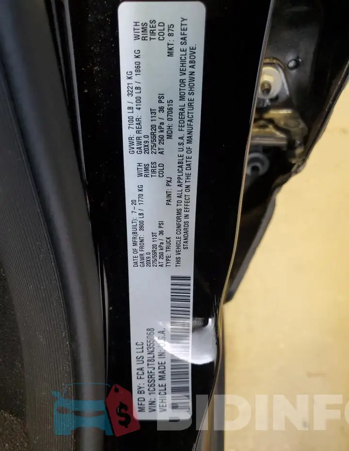 1C6SRFJT8LN355068 Photo# 12