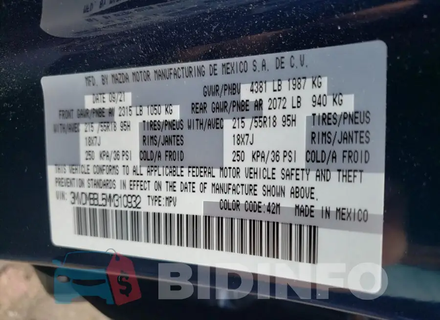 3MVDMBBL5MM310932 Photo# 13