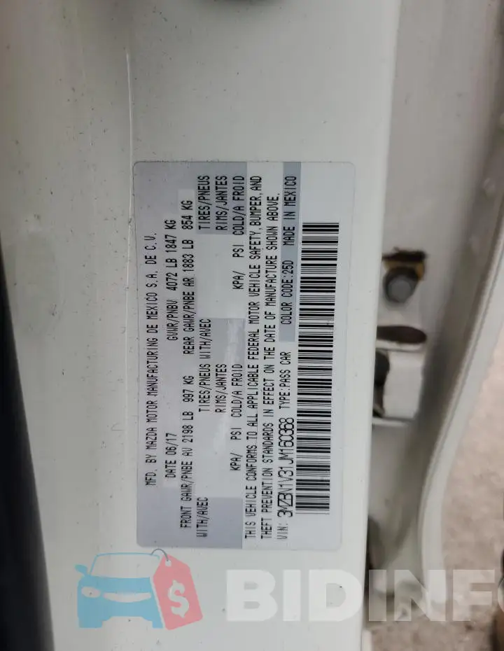 3MZBN1V31JM160368 Photo# 12