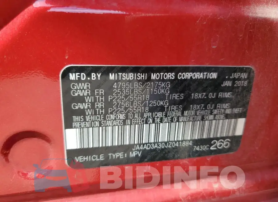 JA4AD3A30JZ041884 Photo# 13
