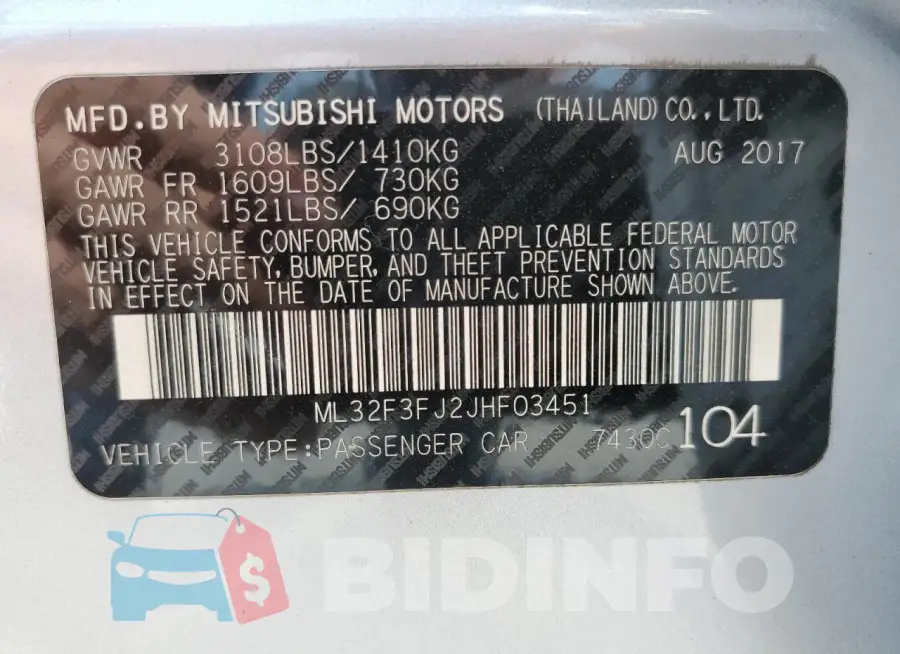 ML32F3FJ2JHF03451 Photo# 13