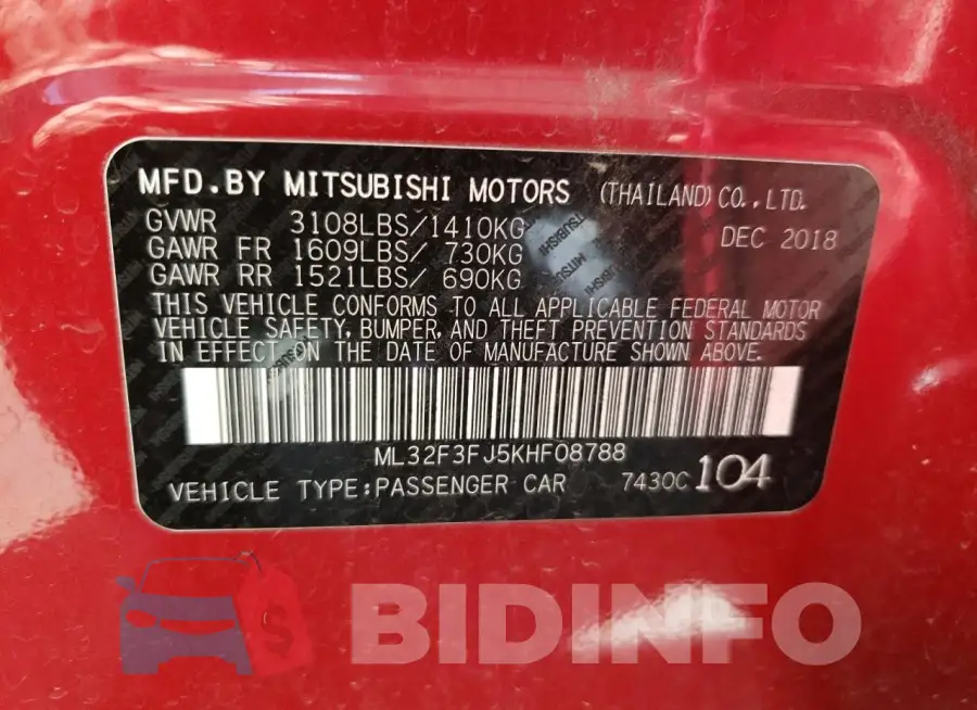 ML32F3FJ5KHF08788 Photo# 12