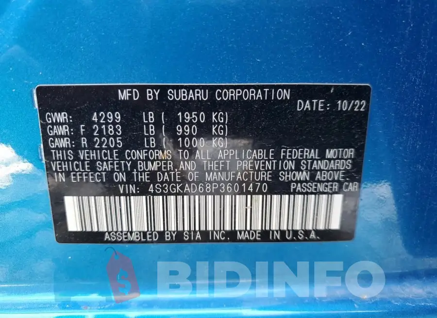 4S3GKAD68P3601470 Photo# 13