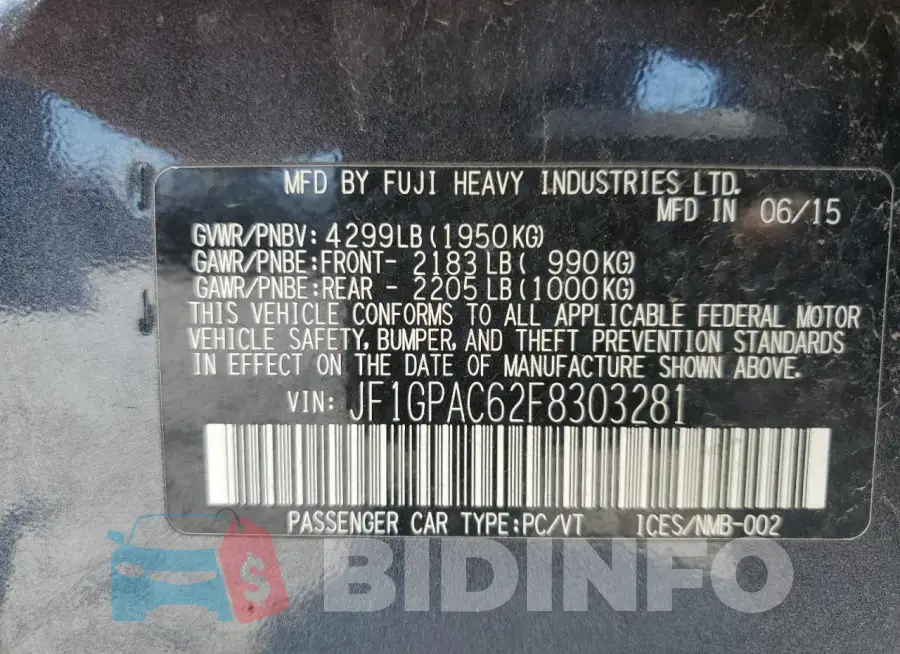JF1GPAC62F8303281 Photo# 13