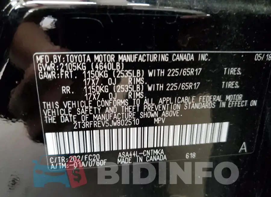 2T3RFREV5JW802510 Photo# 13