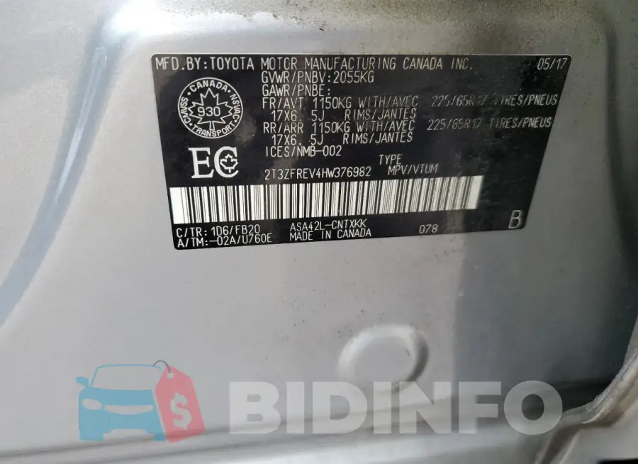 2T3ZFREV4HW376982 Photo# 13