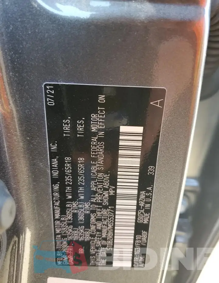 5TDBZRBH7MS553771 Photo# 13