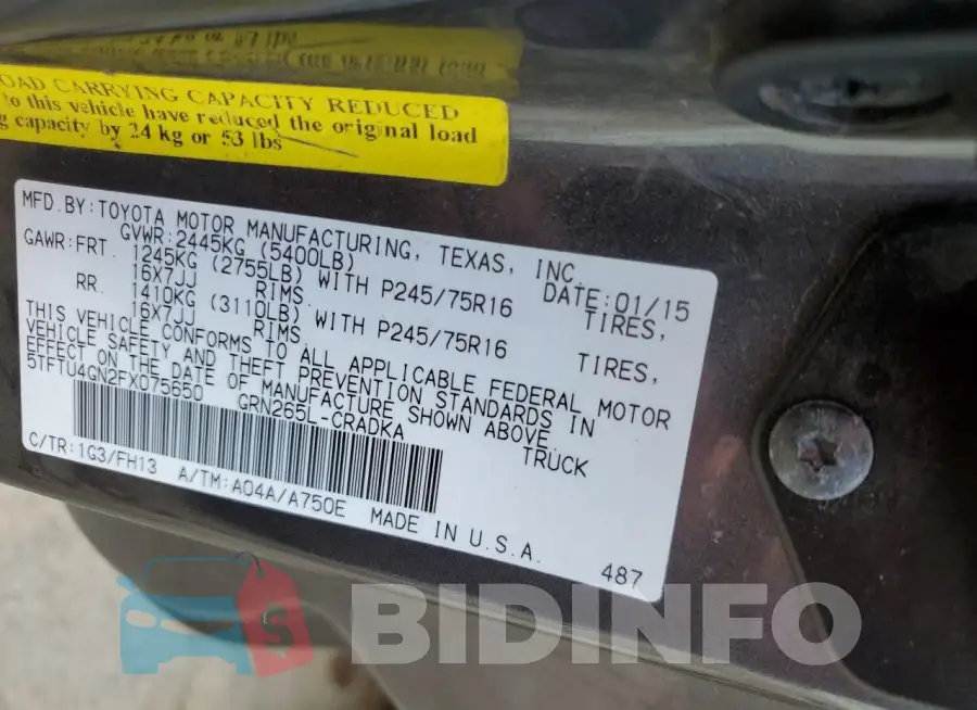 5TFTU4GN2FX075650 Photo# 12