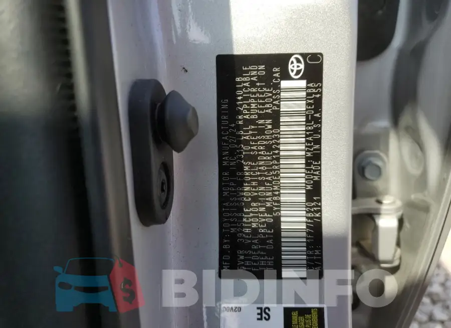 5YFB4MDE5RP142230 Photo# 12