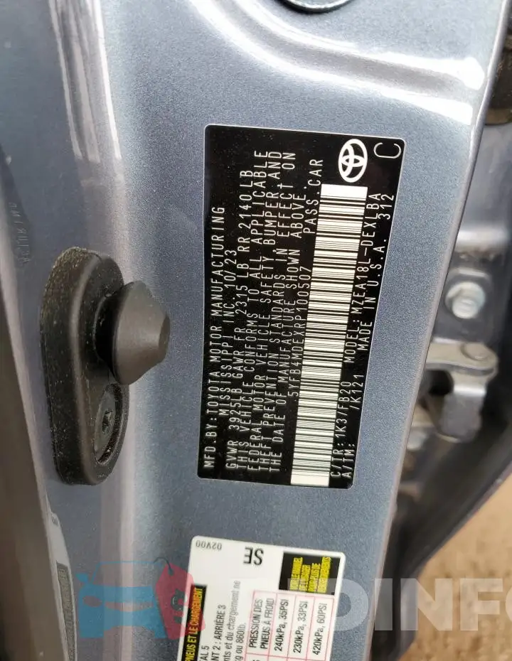5YFB4MDEXRP100507 Photo# 12
