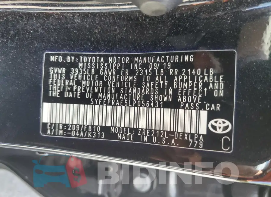 5YFEPRAE5LP056431 Photo# 13