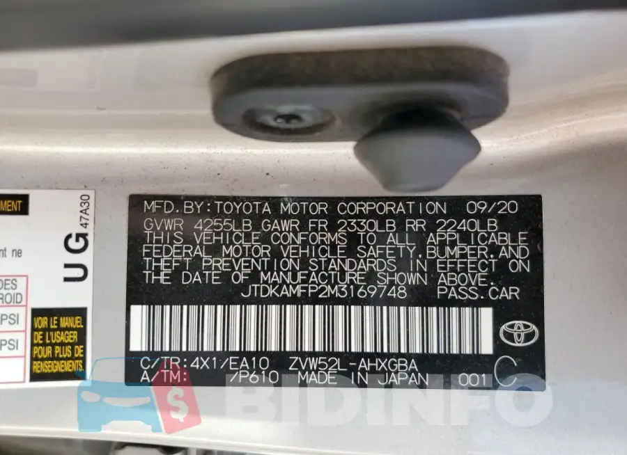 JTDKAMFP2M3169748 Photo# 12