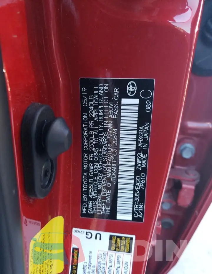 JTDKARFP5L3120894 Photo# 13