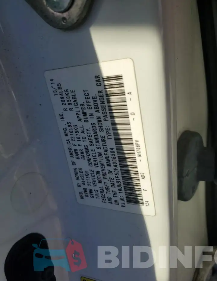 19UUB1F50FA006504 Photo# 12