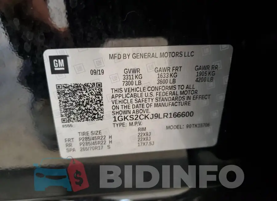 1GKS2CKJ9LR166600 Photo# 13