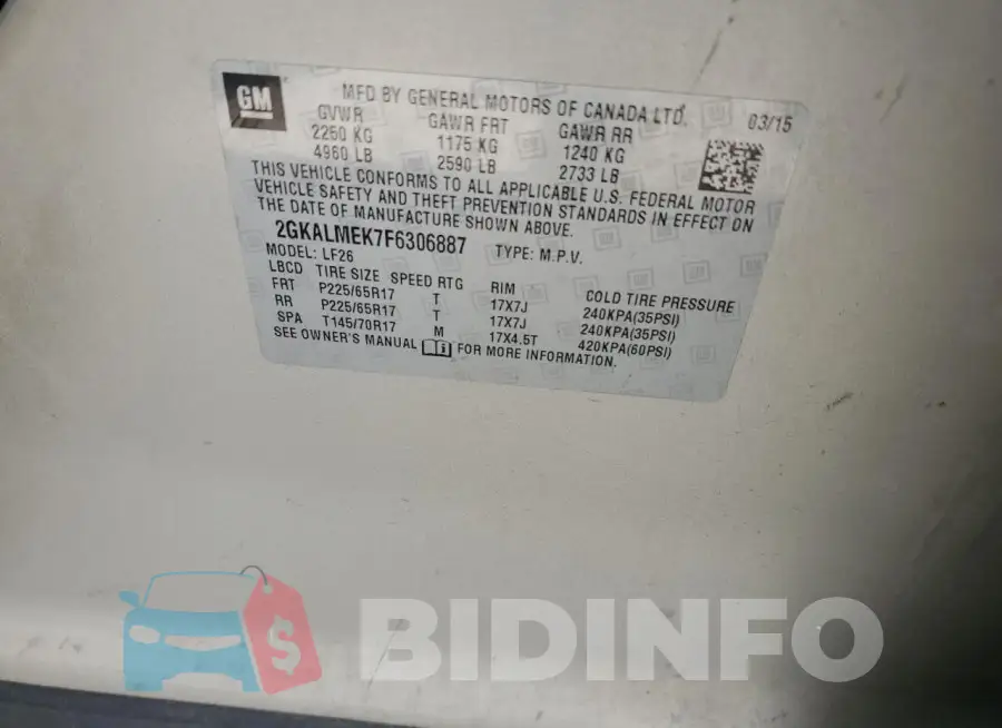 2GKALMEK7F6306887 Photo# 12