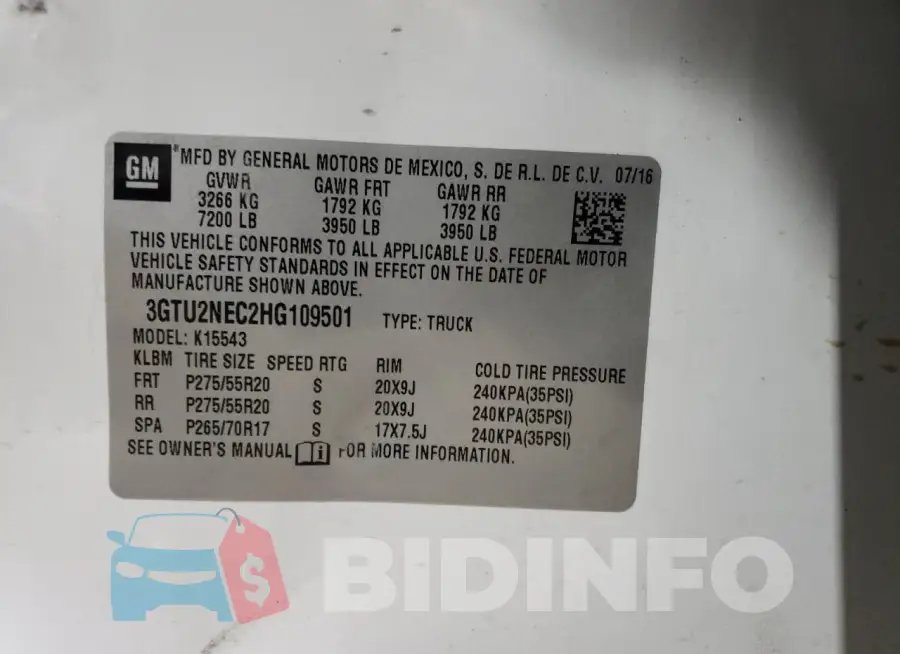 3GTU2NEC2HG109501 Photo# 12