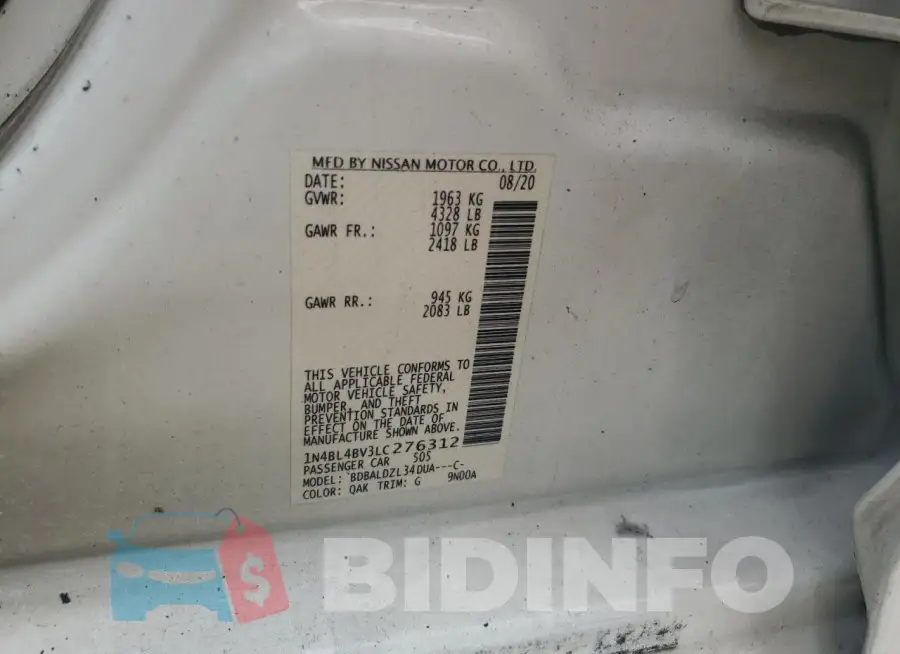 1N4BL4BV3LC276312 Photo# 12