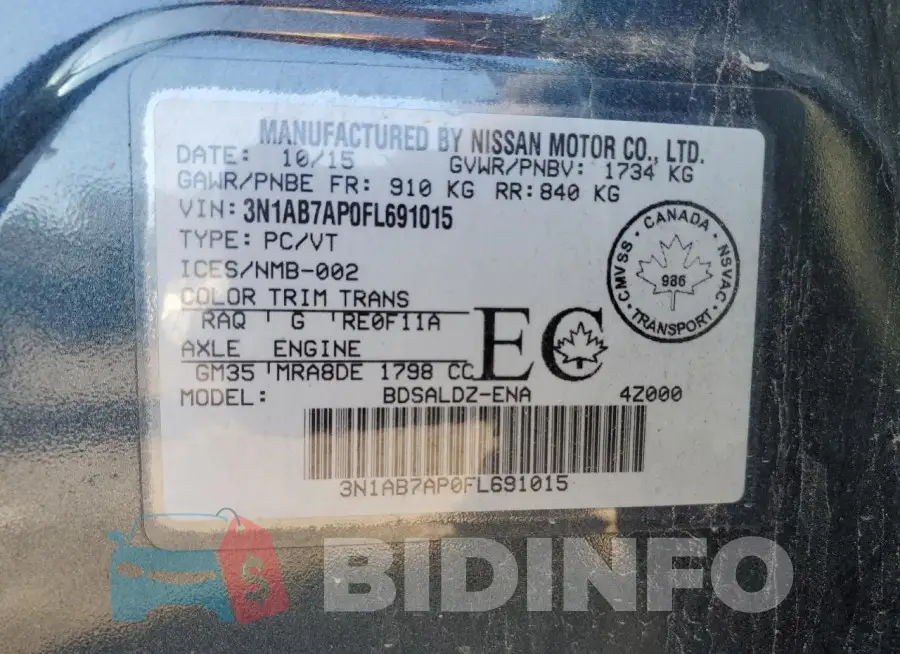 3N1AB7AP0FL691015 Photo# 12