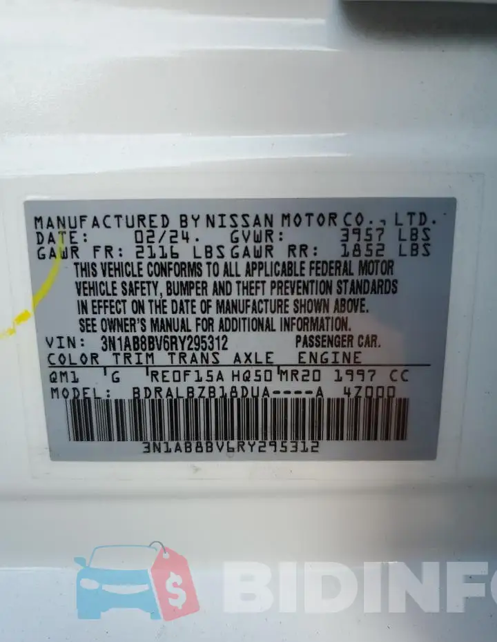 3N1AB8BV6RY295312 Photo# 12