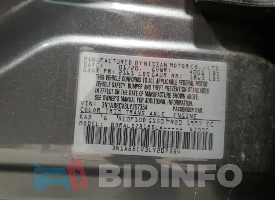 3N1AB8CV3LY207354 Photo# 12