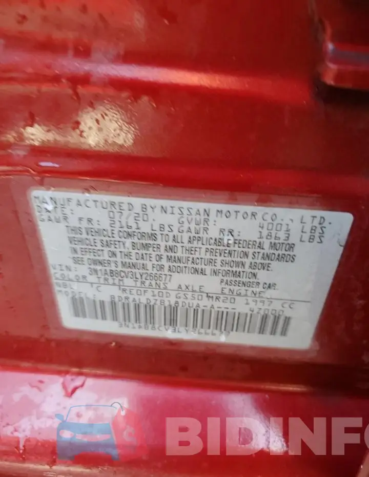 3N1AB8CV3LY266677 Photo# 12