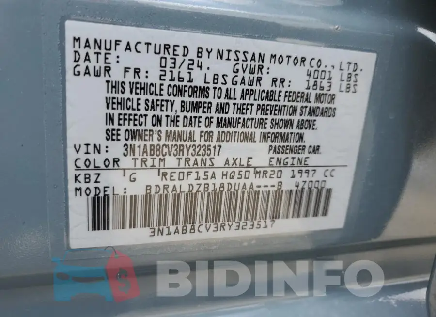 3N1AB8CV3RY323517 Photo# 12
