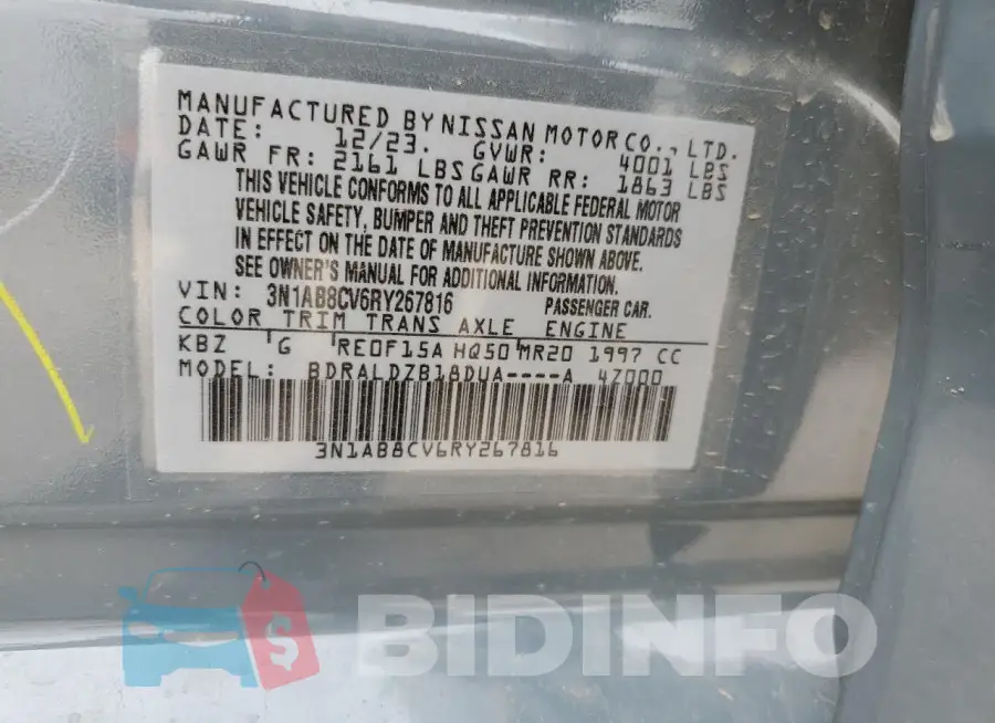 3N1AB8CV6RY267816 Photo# 12