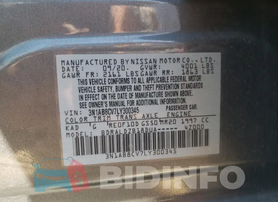 3N1AB8CV7LY300345 Photo# 12
