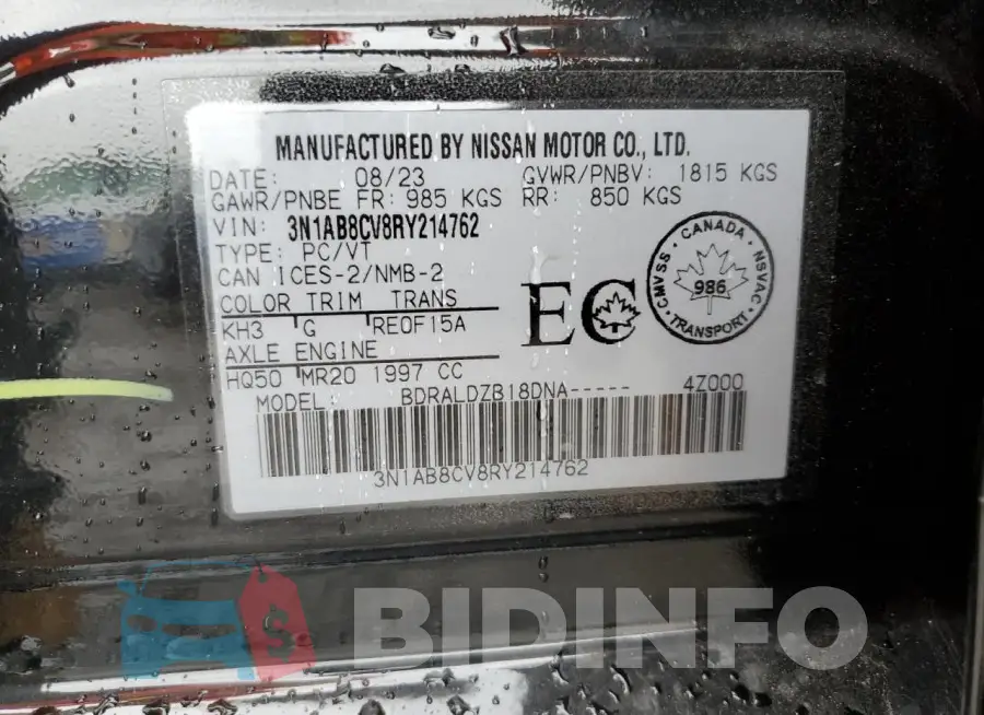 3N1AB8CV8RY214762 Photo# 12
