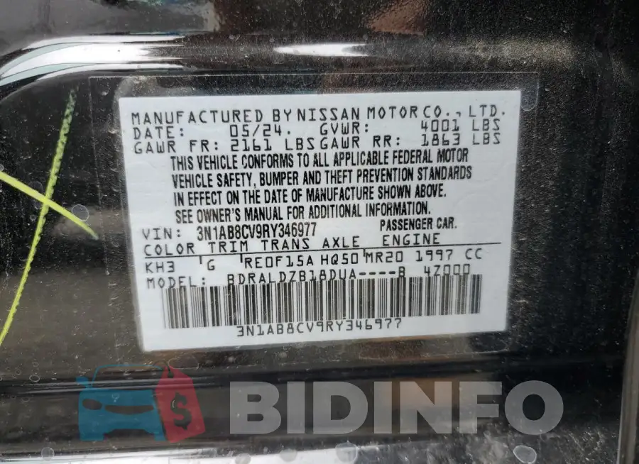 3N1AB8CV9RY346977 Photo# 12