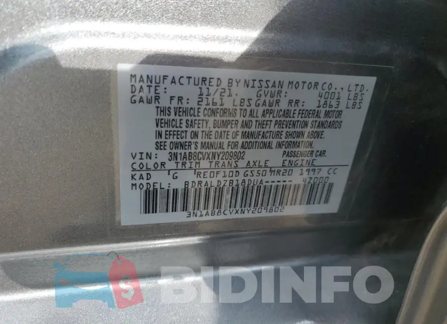 3N1AB8CVXNY209802 Photo# 12