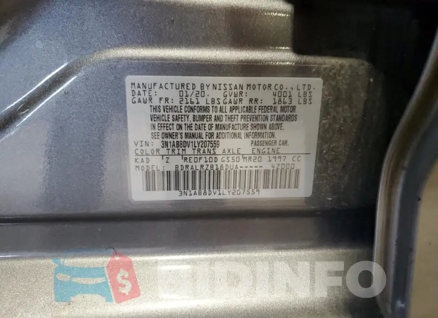 3N1AB8DV1LY207559 Photo# 12