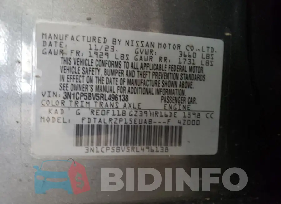 3N1CP5BV5RL496138 Photo# 12