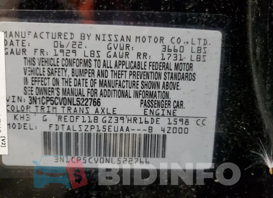 3N1CP5CV0NL522766 Photo# 14