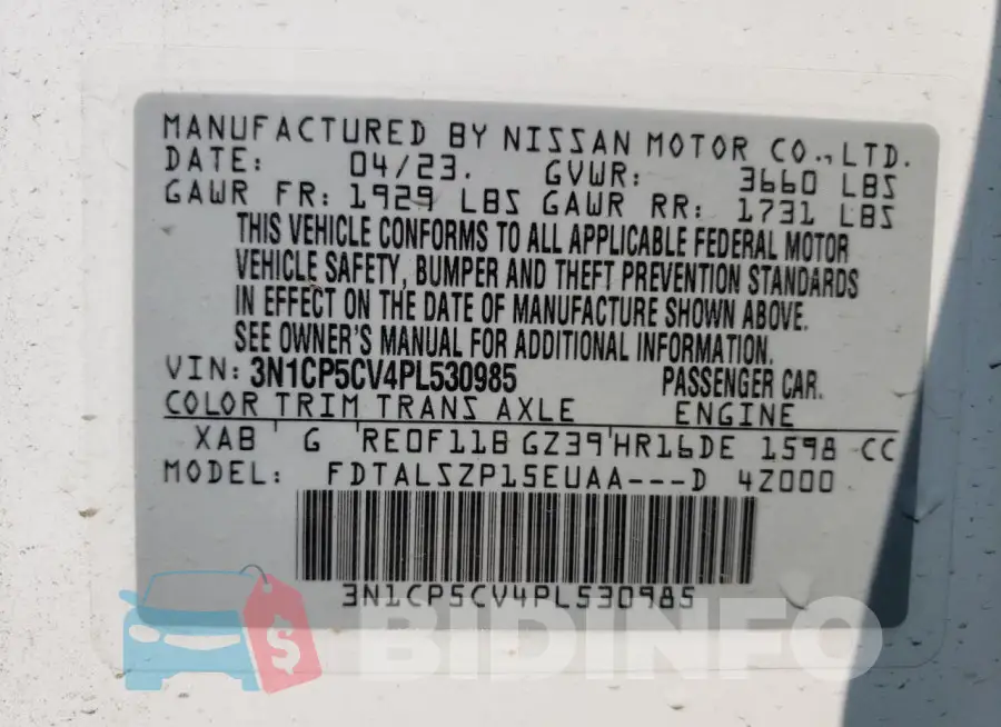 3N1CP5CV4PL530985 Photo# 13