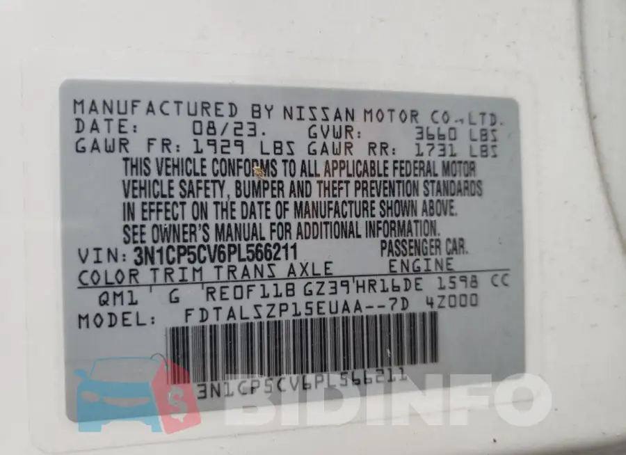 3N1CP5CV6PL566211 Photo# 13